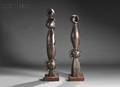 Armando Ortega Orozco Mexican b 1940 Two Figural Totems