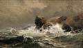 Mauritz Frederik Hendrick De Haas American 18321895 Waves Crashing Against Rocks