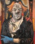 Karl Zerbe American 19031972 Clown with Blue Glove