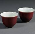 Pair of Oxbloodglazed Teacups