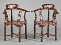 Pair of Inlaid Corner Chairs