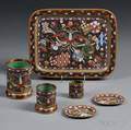 Sixpiece Cloisonne Desk Set