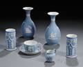 Six Wedgwood Light Blue Jasper Dip Items