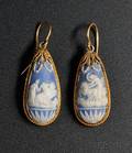 Pair of Wedgwood Blue Jasper Earrings