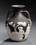 Wedgwood Solid Black Jasper Portland Vase