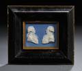 Solid Blue Jasper Double Portrait Plaque