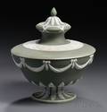 Wedgwood Green Jasper Dip Vase and Cover