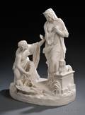 William Beattie Carrara Finding of Moses Figural Group