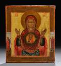 Russian Icon Depicting the Sign Mother of God