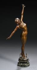 Fernand OuillonCarrere French 20th Century Bronze Figure of a Sword Dancer