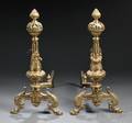 Pair of Brass Andirons