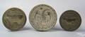 Three carved buttermolds 19th c