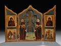 Russian Folk Triptych of the Crucifixion