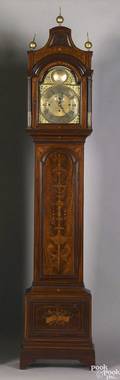 George III mahogany tall case clock late 18th c