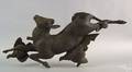 Black Forest carved leaping stag plaque late 19th c