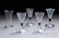 Five Dram Glasses on Plain Stems