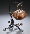 German Art Nouveau Copper Kettle and Stand