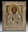 Russian Icon Depicting St Nicholas