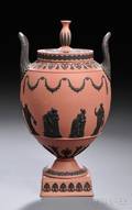 Wedgwood Terra Cotta Jasper Vase and Cover