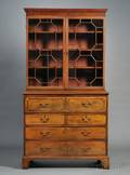 George III Mahogany Secretary Bookcase