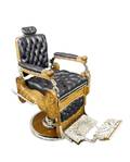 Melchior Imperial Oak  Leather Barber Chair