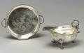 Tiffany  Co Sterling Silver Footed Gravy and an AcidEtched Sterling Silver TwoHandled Dish
