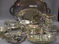 Thirteen Sterling Silver and Approximately Ten Silver Plated Tableware Items
