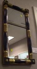 Classical Parcelgilt and Ebonized Split Baluster Mirror