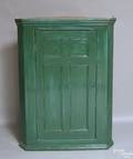 Painted pine hanging corner cupboard