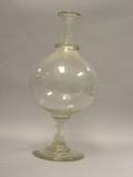 Colorless Blown Glass Footed Globe