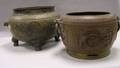 Two Japanese Cast Bronze Braziers