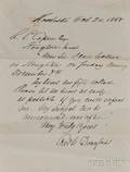 Douglass Frederick 18181895 Letter Signed 24 October 1866 Rochester New York Single sheet wove paper inscribed on one side T