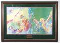L Neiman Golfer Lithograph w 5 Player Signatures