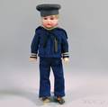 Kestner 164 Openmouth Bisque Head Character Sailor Boy