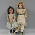 Two German Bisque Head Dolls