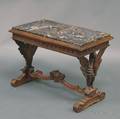 Late Victorian Eaglecarved Marbletop Table