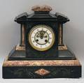 French Marble and Black Slate Clock