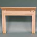 Pinkpainted Wood Fireplace Mantel