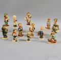 Twelve Ceramic Hummel Child Figures