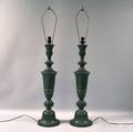 Pair of Patinated Bronze Table Lamps
