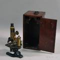 Spencer Black and Brass Microscope