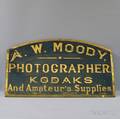 Gilt and Painted Wooden Photographer Trade Sign