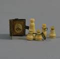 Four Stanhopes or Peepeye Viewers and a Miniature Brass Album with Photos of Lincoln and Civil War Figures