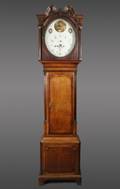 William Marfton Oak Cased Grandfather Clock