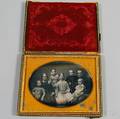 Halfplate Daguerreotype Portrait of a Family with Five Young Children