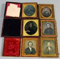 Five Sixthplate Daguerreotype Portraits and an Ambrotype Depicting Gentlemen