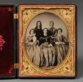 Halfplate Ambrotype Portrait of Five Sisters