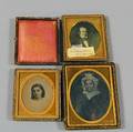 Three Daguerreotype Images of Painted Portraits
