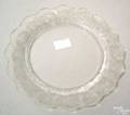 Lalique colorless glass plate with leaf border