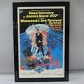 Framed James Bond 007 Diamonds Are Forever Movie Poster